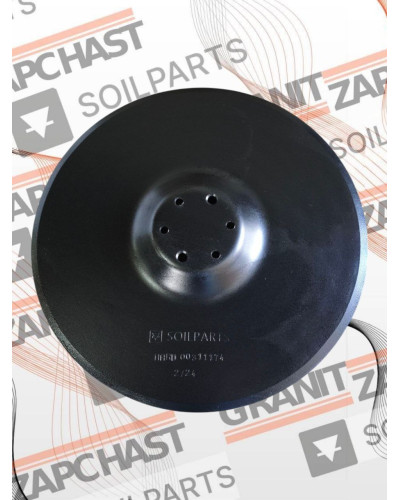 Диск сошника Horsch D=380х4 6x8мм 00311174 , 23041301 SOILPARTS HARD 53.9128
